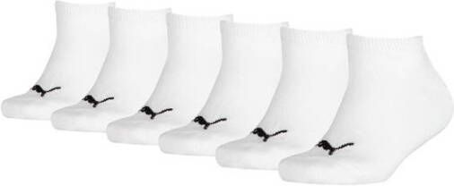 Puma sneakersokken met logo set van 6 wit Katoen Logo 39-42