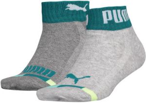 Puma sokken met logo set van 2 grijs petrol