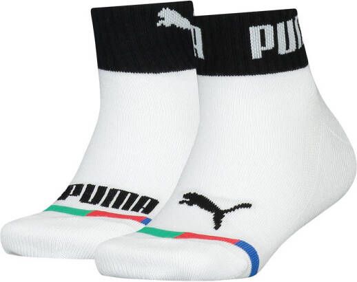 Puma sokken met logo set van 2 wit zwart