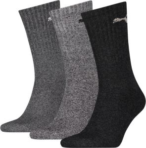 Puma sokken met logo set van 3 grijs multi