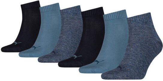 Puma sokken met logo set van 6 blauw