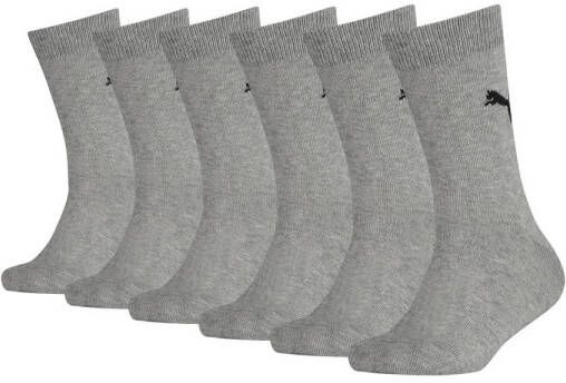 Puma sokken met logo set van 6 grijs Katoen Logo 39-42