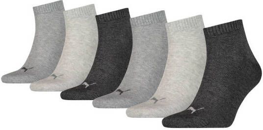 Puma sokken met logo set van 6 grijs