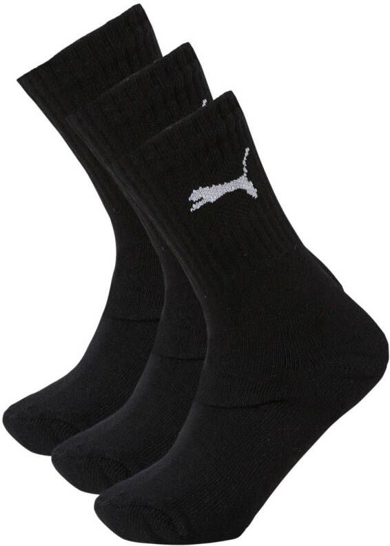Puma Sokken met labelprint in een set van 3 paar model 'JUNIOR CREW SOCK 3P'