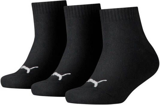 Puma sokken set van 3 zwart Katoen Logo 23-26