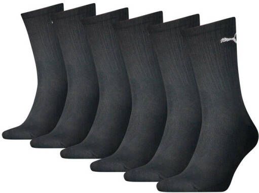 PUMA Sportsokken UNISEX CREW SOCK 6P ECOM Cat-logo frotté-zool ribgebord (6 paar)