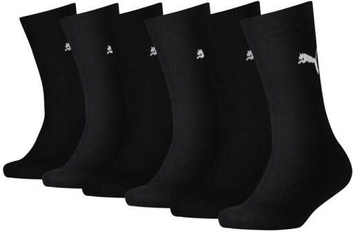 Puma sokken set van 6 zwart Katoen Logo 35-38