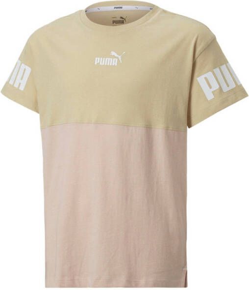 Puma T-shirt met logo beige