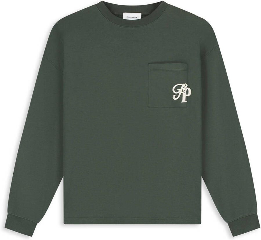 Pure Path boxy longsleeve dark army
