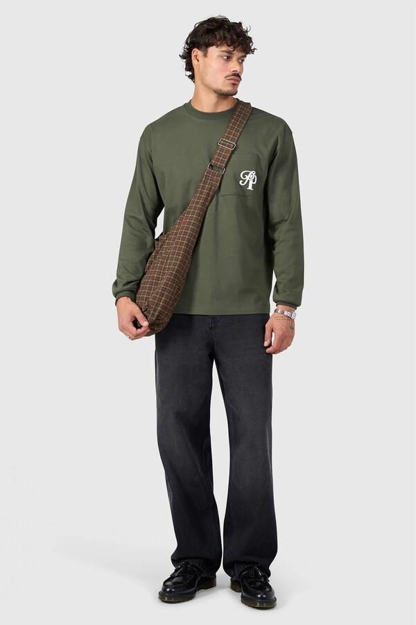 PURE PATH Heren Polo's & T-shirts Inititials Pocket Donkergroen - Foto 6