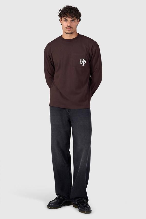 PURE PATH Heren Polo's & T-shirts Inititials Pocket Bruin - Foto 6