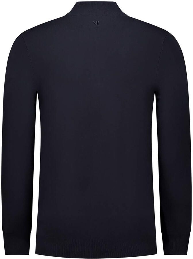 PURE PATH Heren Truien & Vesten Essential Knitwear Halfzip Sweater Donkerblauw - Foto 5