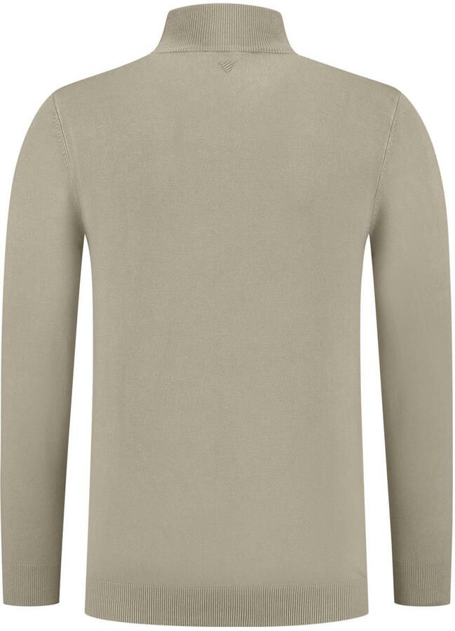 PURE PATH Heren Truien & Vesten Essential Knit Mockneck Sweater Taupe - Foto 5