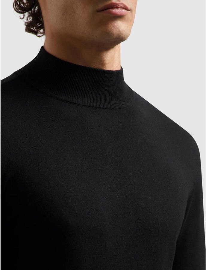 PURE PATH Heren Truien & Vesten Essential Knit Mockneck Sweater Zwart - Foto 6