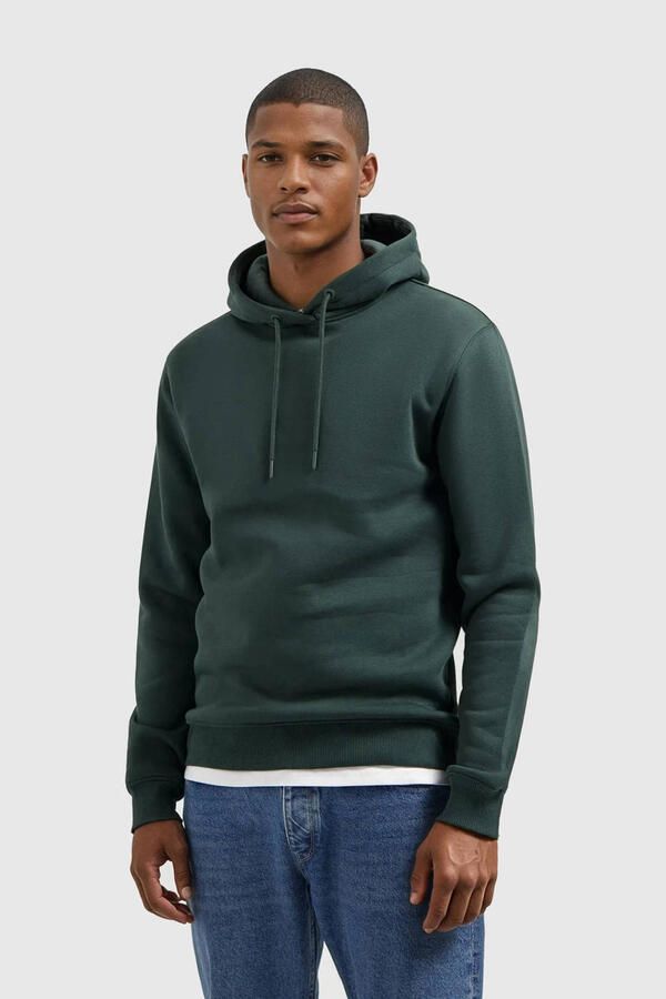 PURE PATH Heren Truien & Vesten Regular Fit Hoodie Ls Sweaters Donkergroen - Foto 7