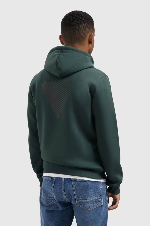 PURE PATH Heren Truien & Vesten Regular Fit Hoodie Ls Sweaters Donkergroen - Foto 6