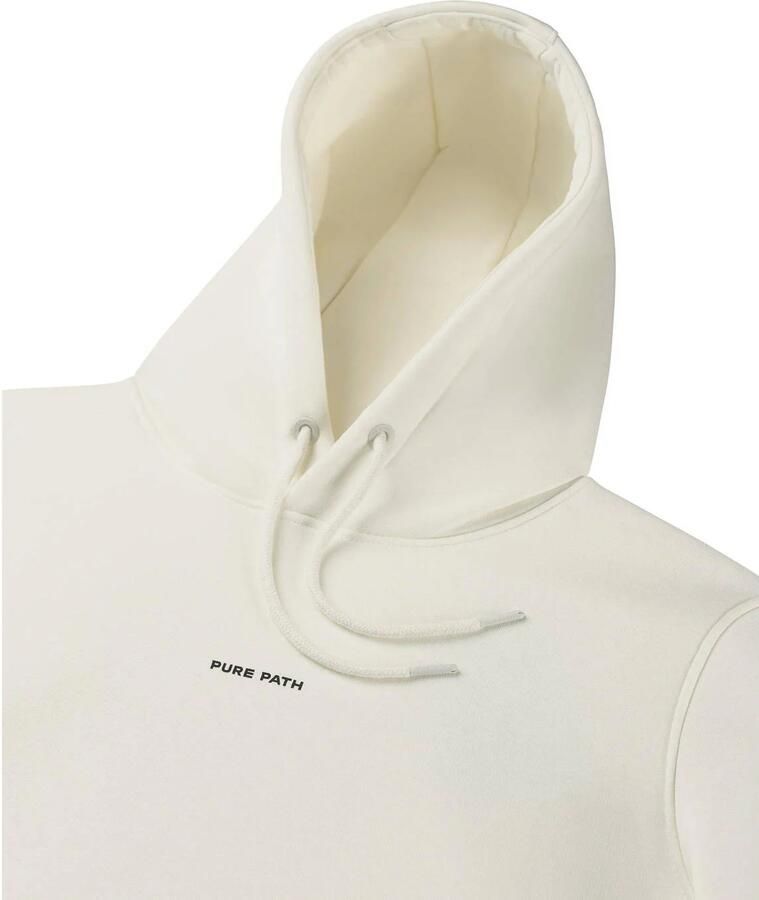 PURE PATH Heren Truien & Vesten Essential Logo Hoodie Gebroken Wit - Foto 7