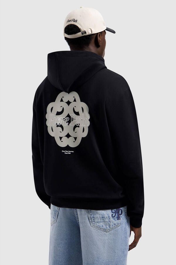 Pure Path hoodie met backprint zwart - Foto 2