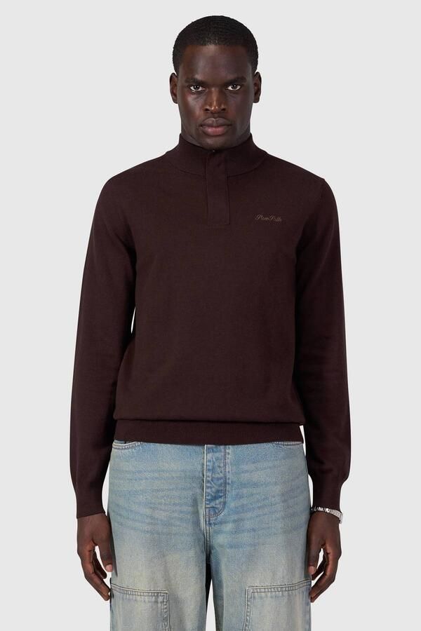 PURE PATH Heren Truien & Vesten Light Weight Hidden Half-zip Bruin - Foto 5