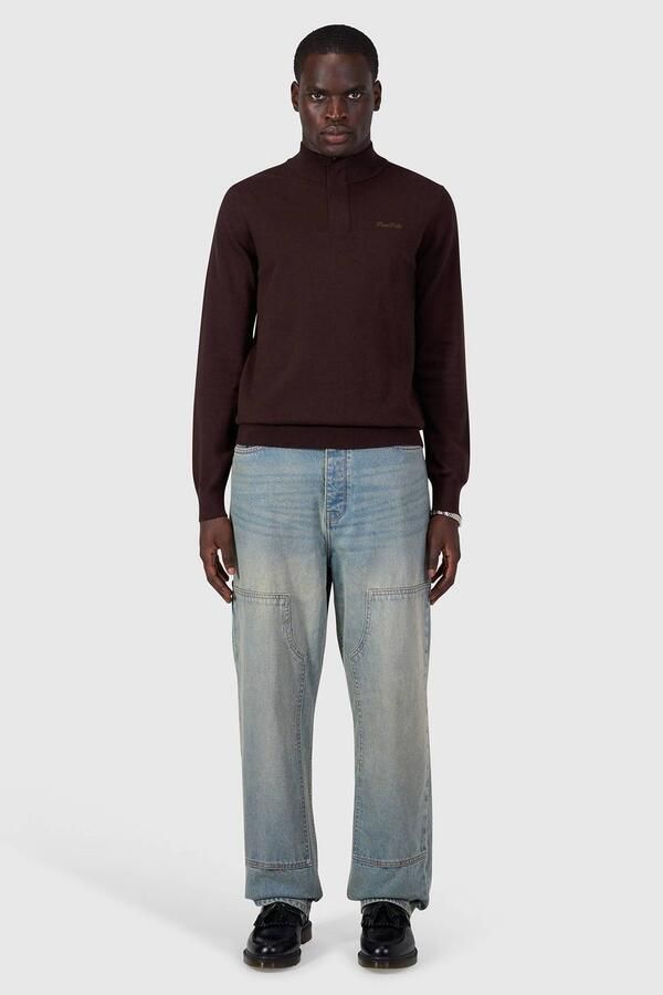 PURE PATH Heren Truien & Vesten Light Weight Hidden Half-zip Bruin - Foto 7