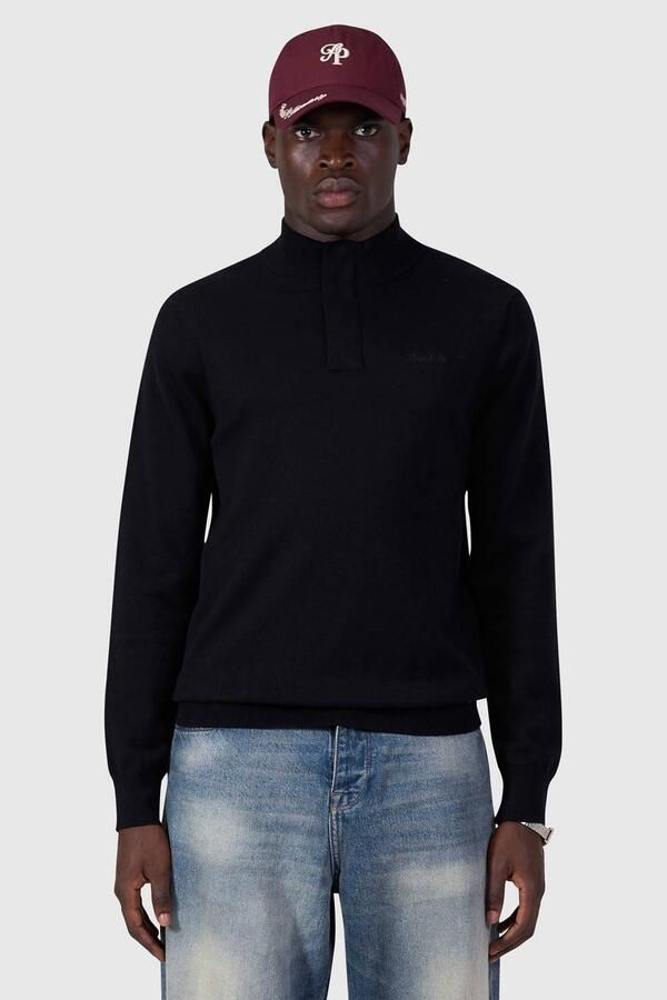 PURE PATH Heren Truien & Vesten Light Weight Hidden Half-zip Zwart - Foto 5