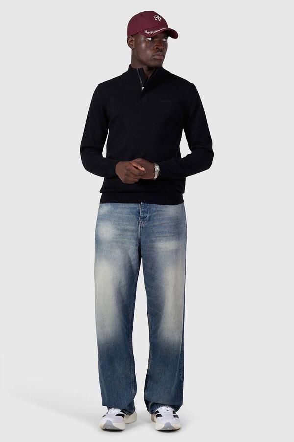 PURE PATH Heren Truien & Vesten Light Weight Hidden Half-zip Zwart - Foto 6