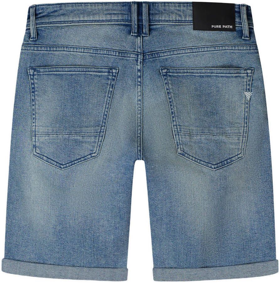 Pure Path Miles denim slim short blauw - Foto 2