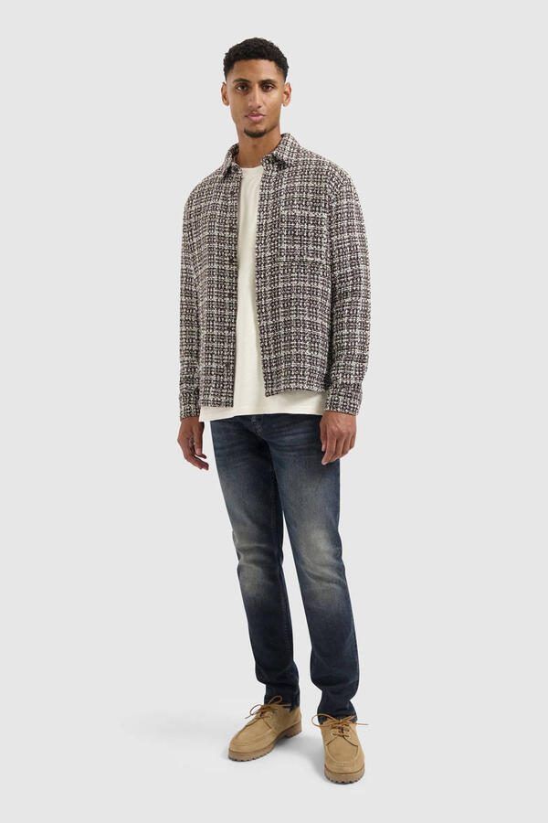 PURE PATH Heren Overshirts Regular Fit Structure Overshirts Grijs - Foto 7