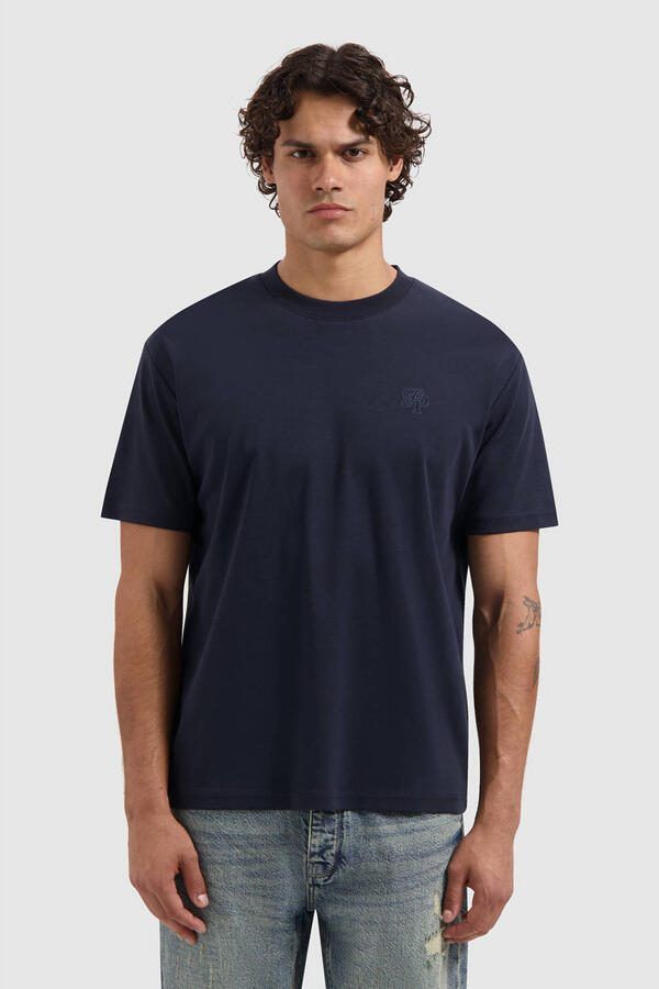 Pure Path oversized T-shirt donkerblauw