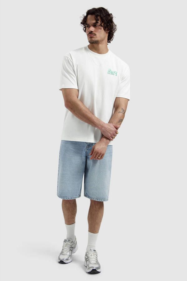 Pure Path oversized T-shirt met backprint ecru - Foto 3