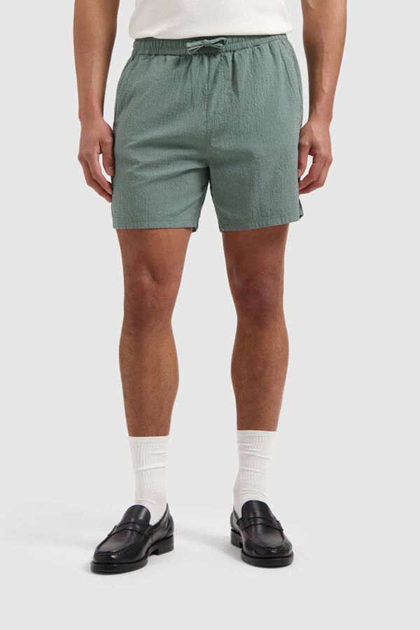 PURE PATH Heren Broeken Regular Fit Pull On Shorts Groen - Foto 7