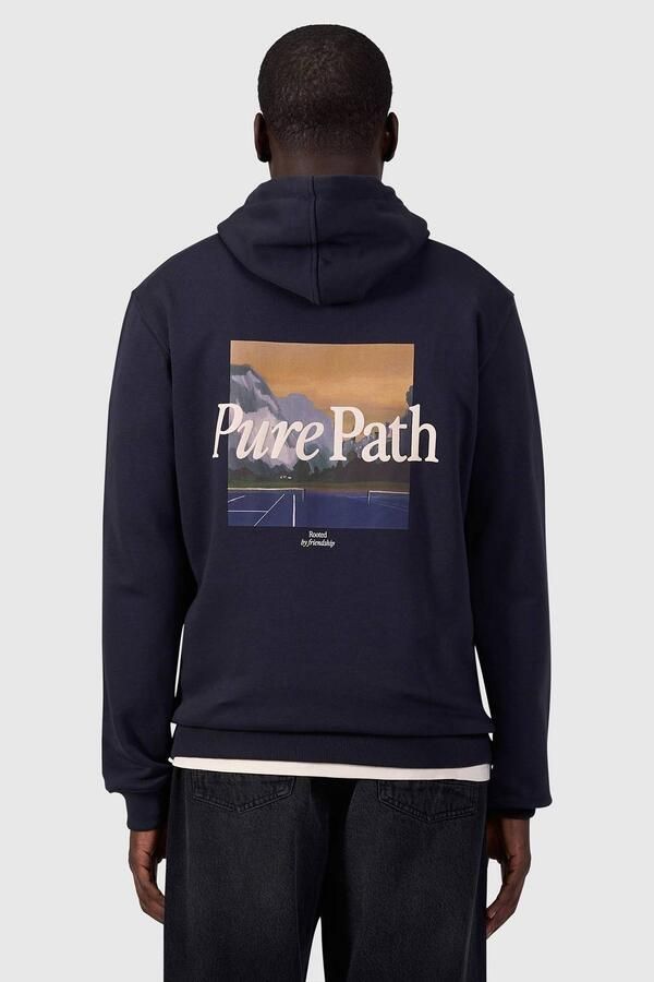 Pure Path regular fit hoodie met backprint donkerblauw - Foto 3