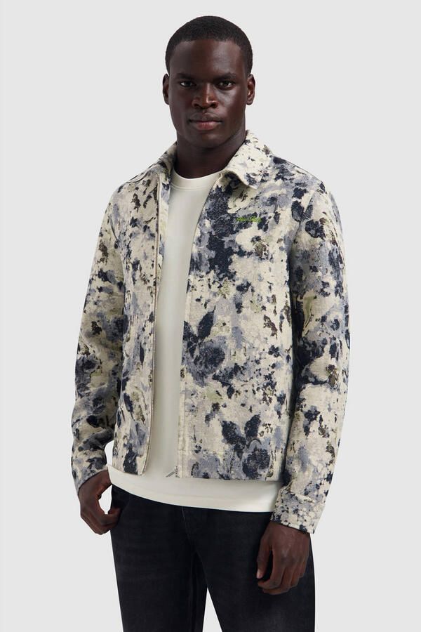 Pure Path regular fit jacquard overshirt met print ec