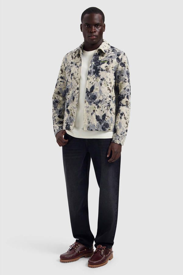 Pure Path regular fit jacquard overshirt met print ec - Foto 2