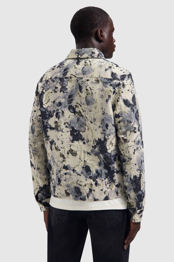 Pure Path regular fit jacquard overshirt met print ec - Foto 3
