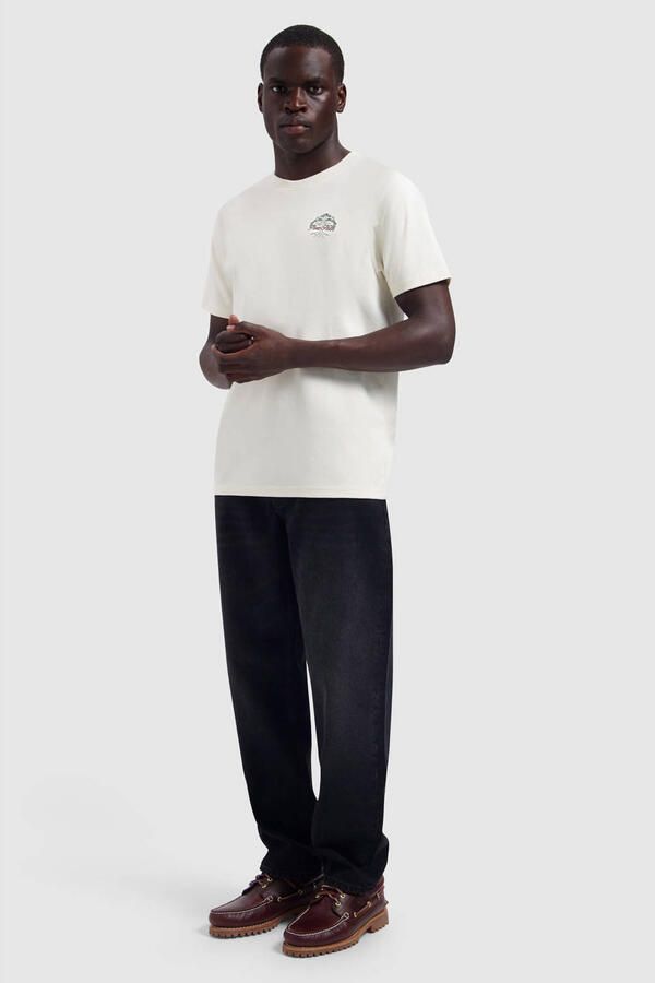 Pure Path regular fit T-shirt met backprint ecru - Foto 3