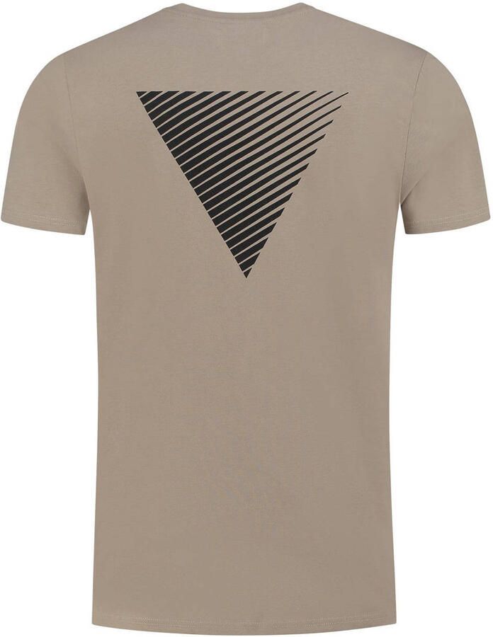 PURE PATH Heren Polo's & T-shirts Essential Logo T-shirt Taupe - Foto 3