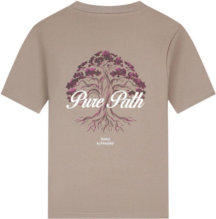 PURE PATH Heren Polo's & T-shirts Rooted Tree Taupe - Foto 6