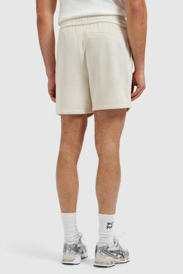 PURE PATH Heren Broeken Honeycomb Shorts Ecru - Foto 6