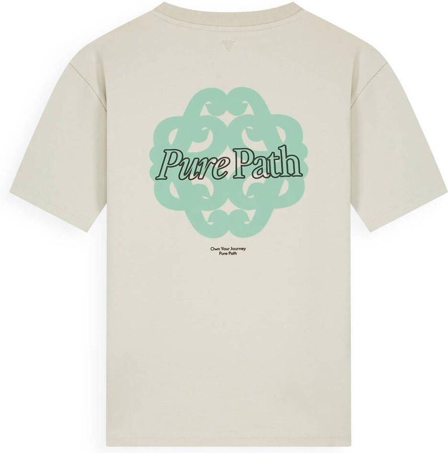 PURE PATH Heren Polo's & T-shirts Bold Emblem T-shirt Beige - Foto 6