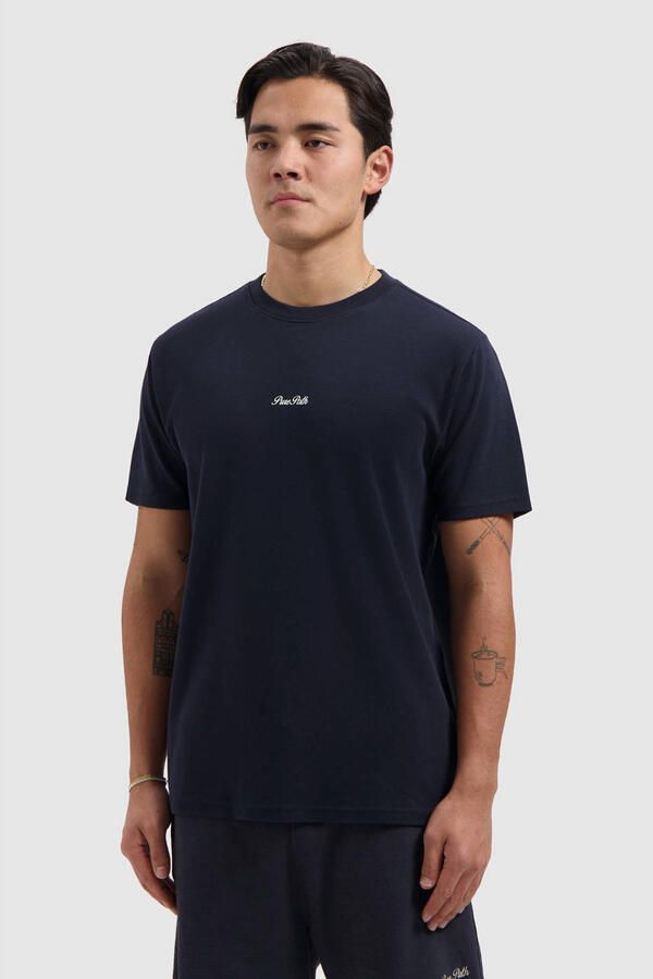 PURE PATH Heren Polo's & T-shirts Riva View T-shirt Donkerblauw - Foto 5