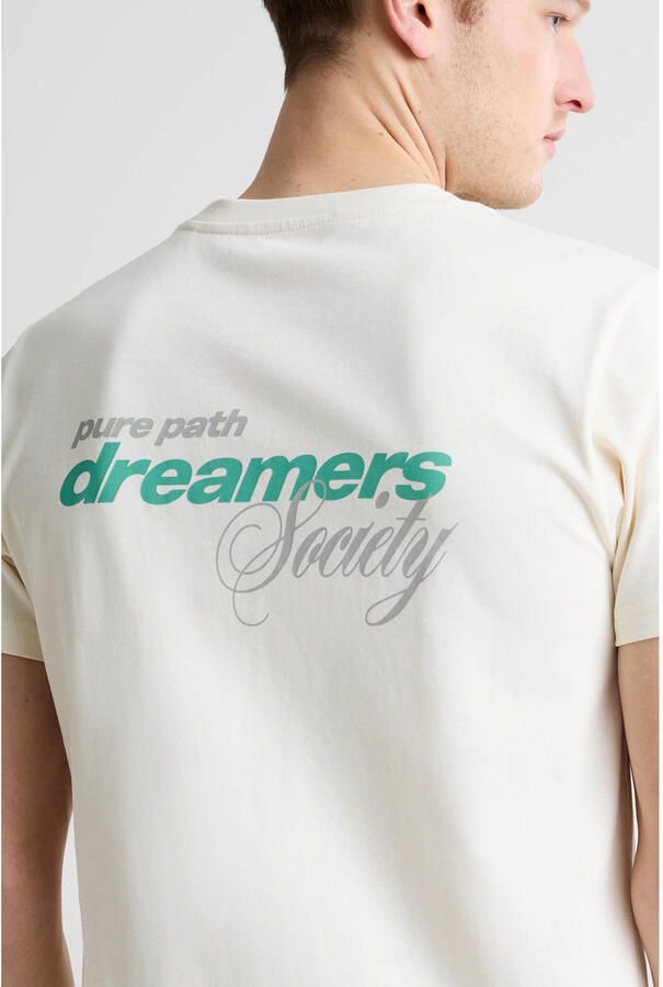 Pure Path regular T-shirt met backprint ecru - Foto 2