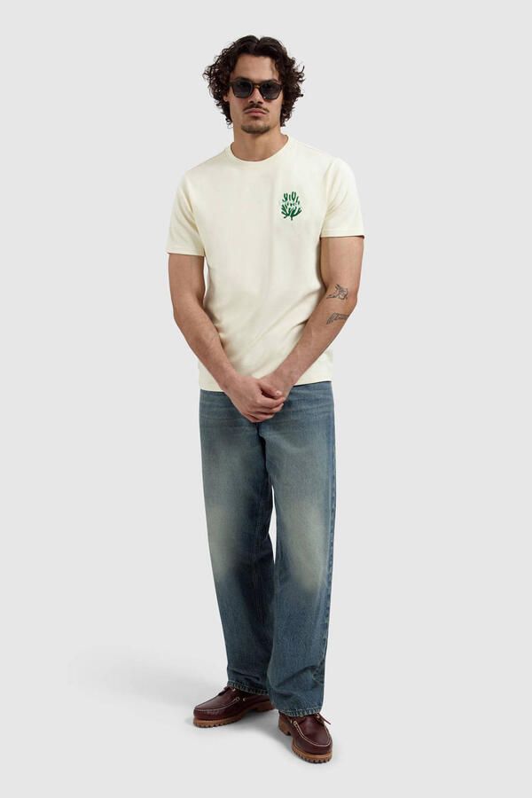 Pure Path regular T-shirt met backprint ecru - Foto 3