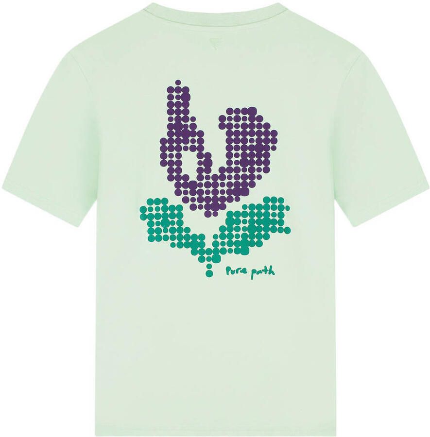 Pure Path regular T-shirt met backprint lichtgroen - Foto 2