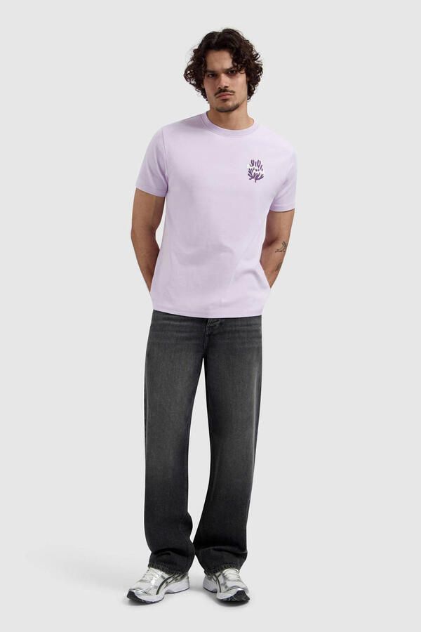 Pure Path regular T-shirt met backprint lila - Foto 2