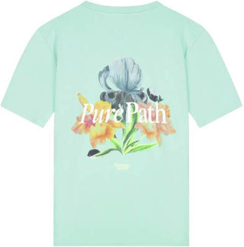 Pure Path regular T-shirt met backprint mintgroen - Foto 2