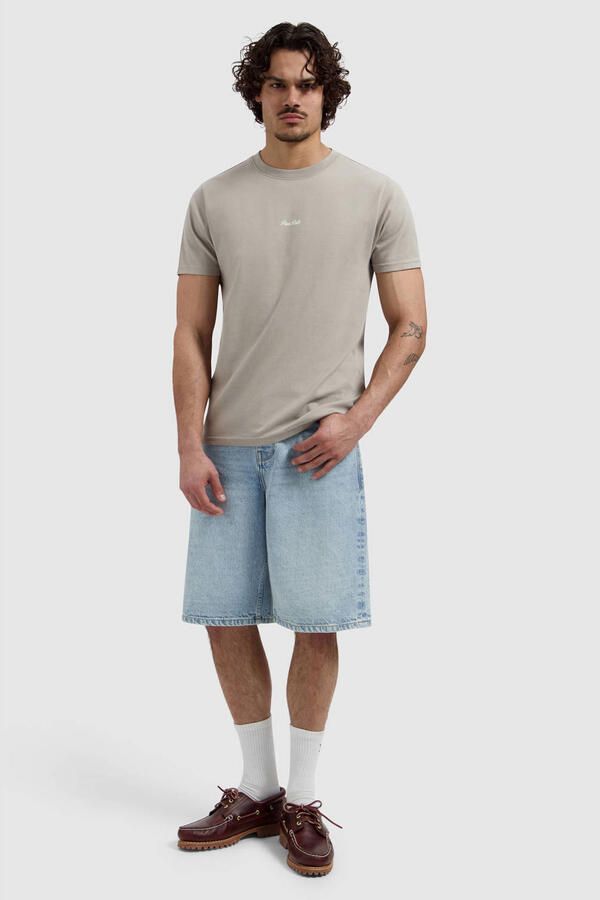 Pure Path regular T-shirt met backprint taupe - Foto 2