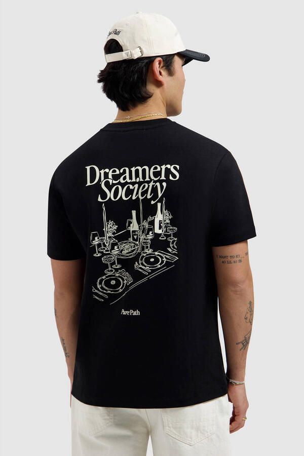 Pure Path regular T-shirt met backprint zwart - Foto 2