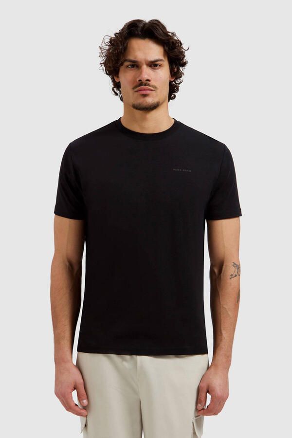 PURE PATH Heren Polo's & T-shirts Essential Triangle Tee Zwart - Foto 5
