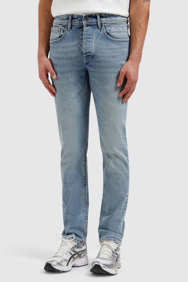 PURE PATH Heren Jeans The Ryan Slim Fit Jeans Lichtblauw - Foto 5